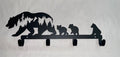 Bear And Cubs Metal Key Rack Key Holder Coat Hook For Wall Key Organizer Gift Idea