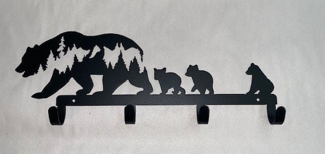 Bear And Cubs Metal Key Rack Key Holder Coat Hook For Wall Key Organizer Gift Idea