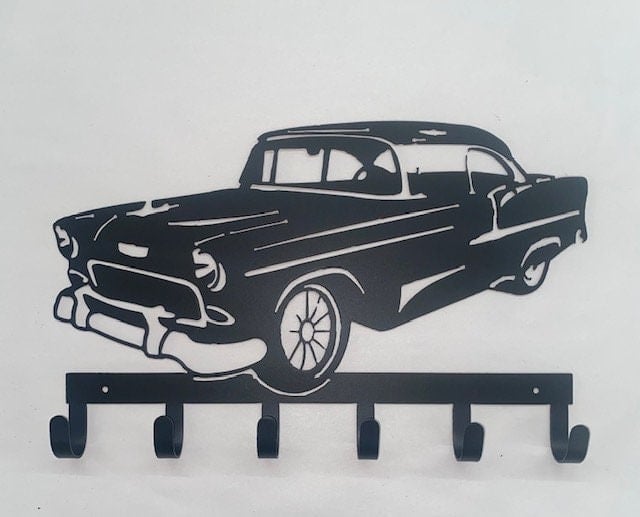 Chevy 1955 Metal Keyhat Rack Key Holder Coat Hook For Wall Key Organizer Gift Idea