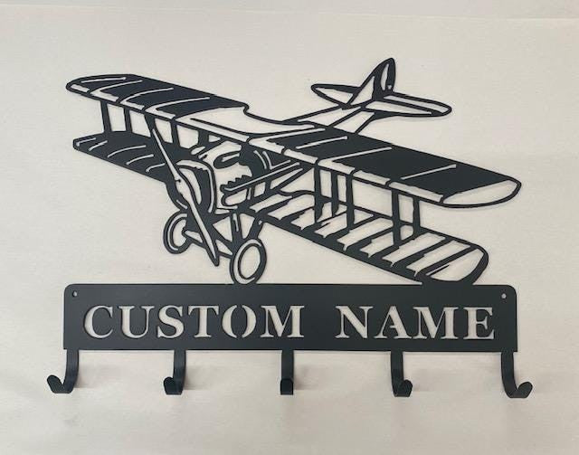 Bi-plane Metal Keyhat Rack Personalized Key Holder Coat Hook For Wall Key Organizer Gift Idea