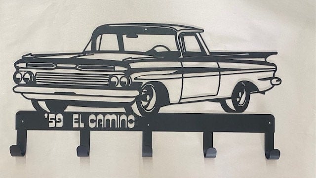 El Camino 1959 Coat Rack Key Holder Coat Hook For Wall Key Organizer Gift Idea For Car Lovers