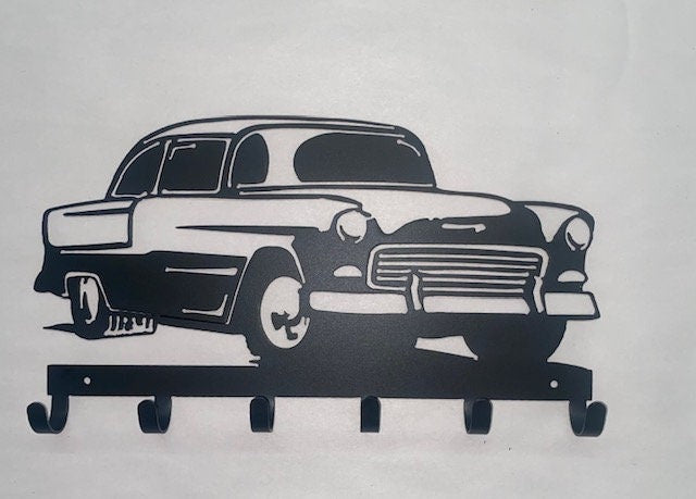 Chevy 1955 Metal Key Rack Key Holder Coat Hook For Wall Key Organizer Gift Idea For Car Lovers