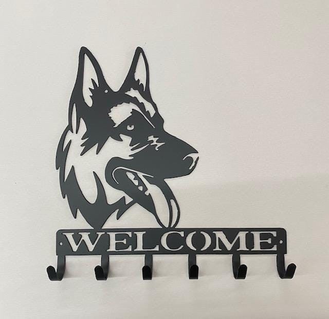 German Shepherd Leash Holder Personalized Key Holder Coat Hook For Wall Key Organizer Gift Idea For Dog Lovers