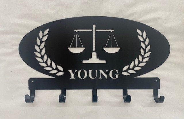 Law Legal Key Rack Personalized Key Holder Coat Hook For Wall Key Organizer Gift Idea