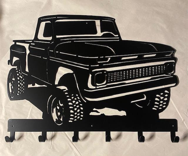 65-66 Chevy Stepside Coat Rack Key Holder Coat Hook For Wall Key Organizer Gift Idea For Car Lovers