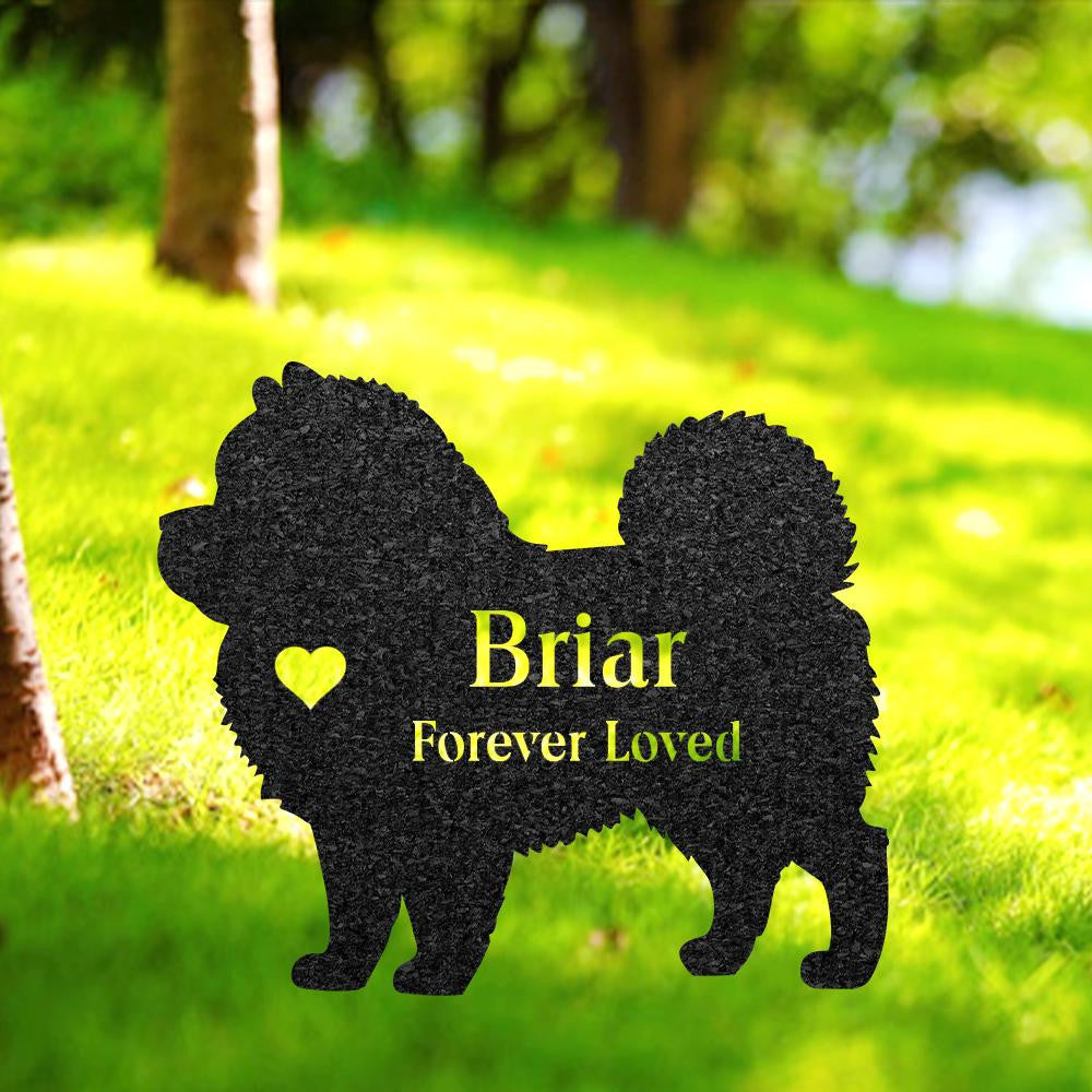 Custom Chow Chow Dog Memorial Stake Dog Name Sign Pet Grave Marker Sympathy Sign Outdoor Grave Plaque Chow Chow Lover Gift