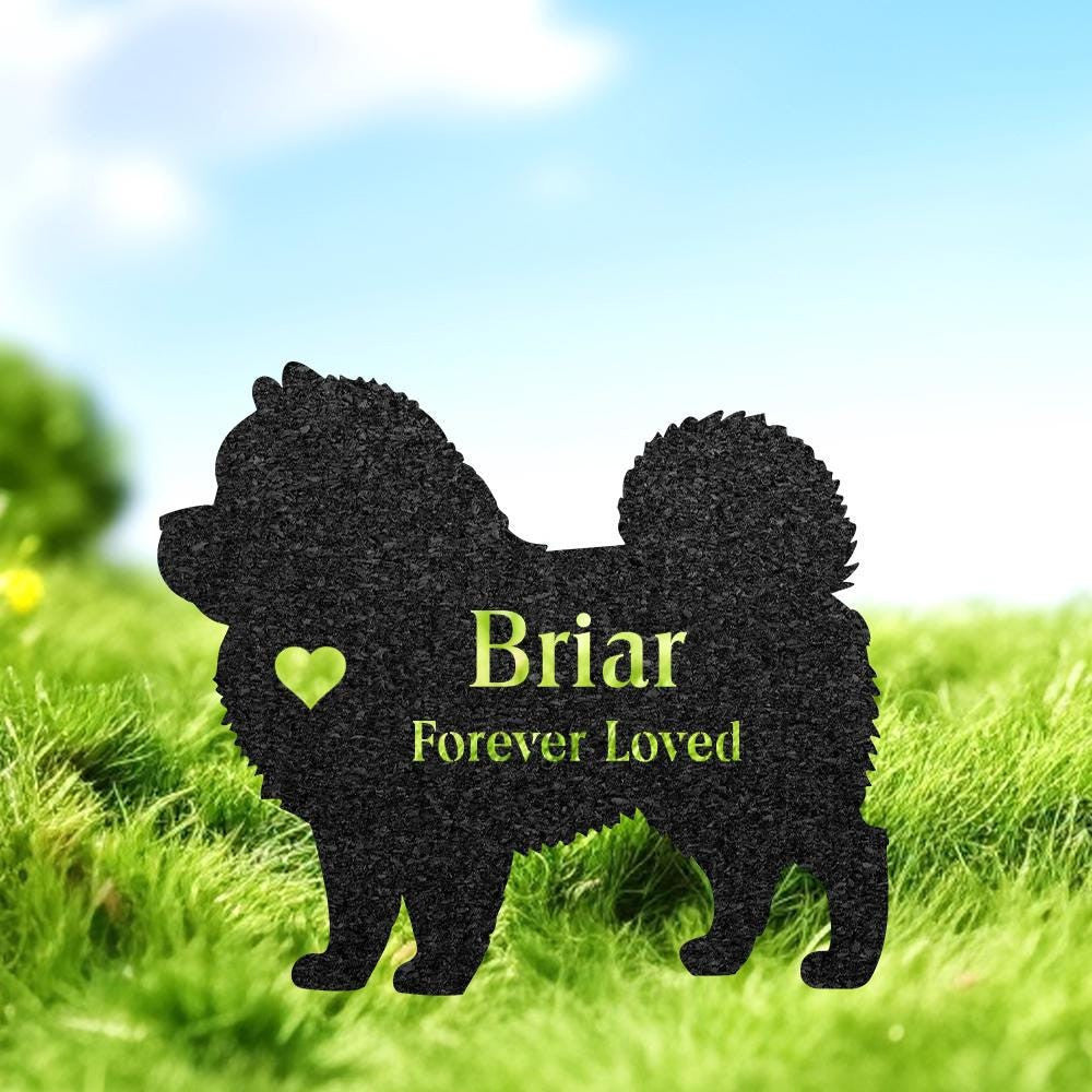 Custom Chow Chow Dog Memorial Stake Dog Name Sign Pet Grave Marker Sympathy Sign Outdoor Grave Plaque Chow Chow Lover Gift