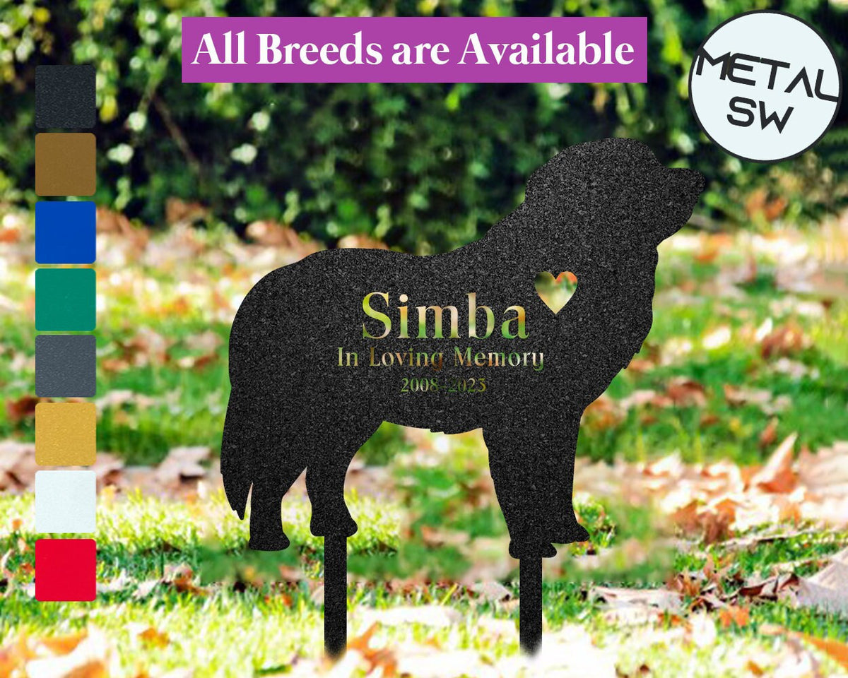Metal Pyrenees Dog Memorial Stakes Great Pyrenees Dog Grave Marker Garden Stakes Dog Headstone Personalized Loss Of Dog Memorial Sympathy