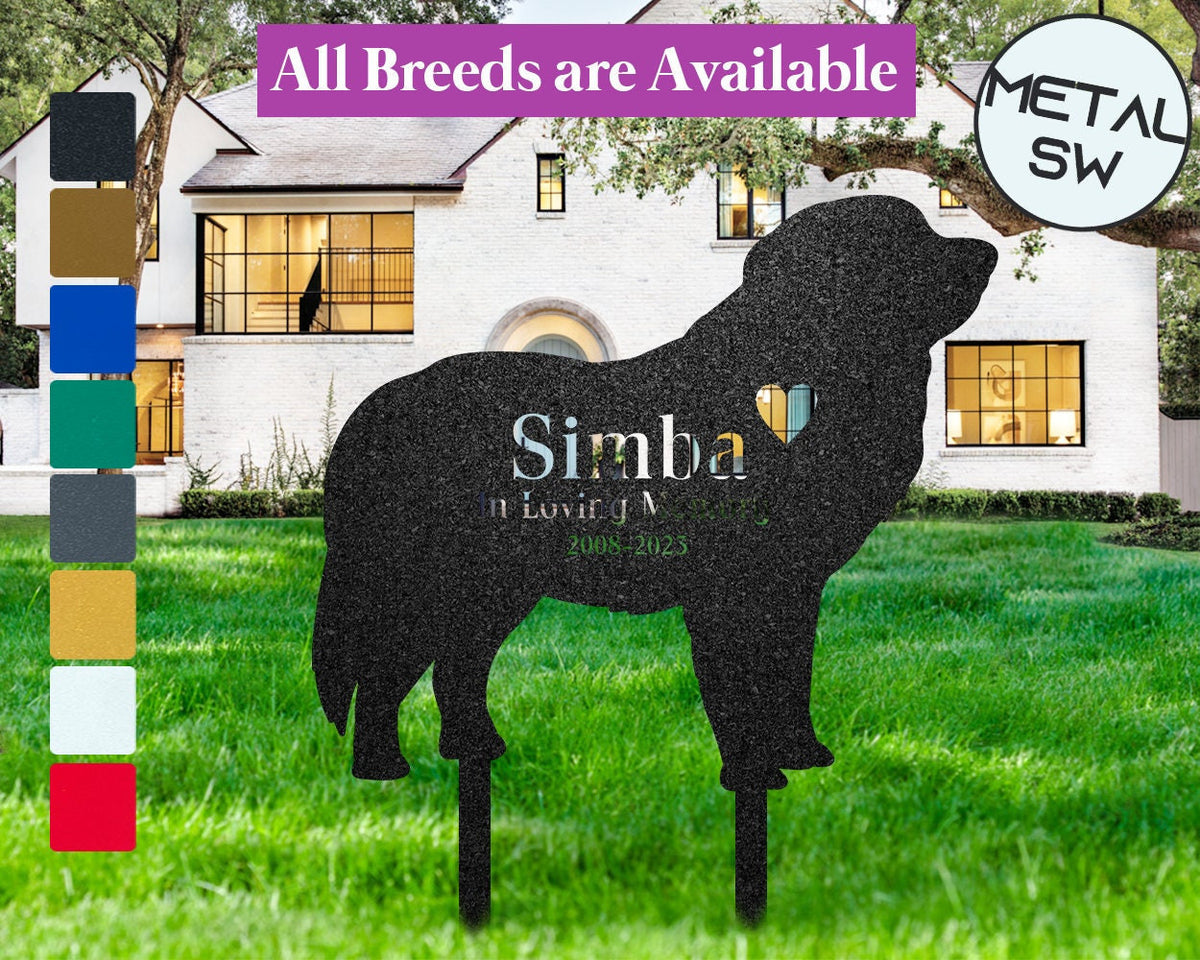 Metal Pyrenees Dog Memorial Stakes Great Pyrenees Dog Grave Marker Garden Stakes Dog Headstone Personalized Loss Of Dog Memorial Sympathy