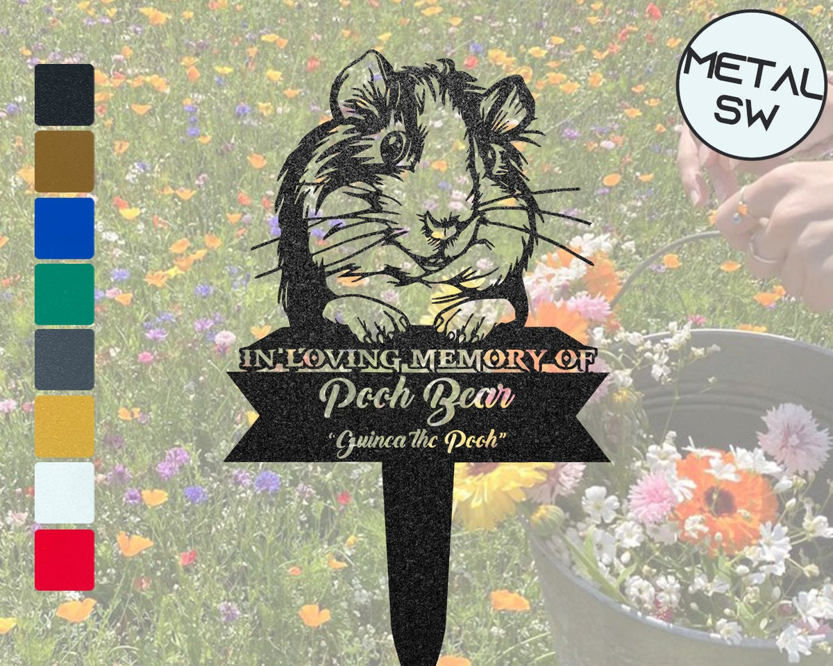 Hamster Memorial Gravesite Markerpersonalized Metal Guinea Pig Garden Stakespet Memorial Plaque Signcemetery Burial Stakes Sympathy Gift