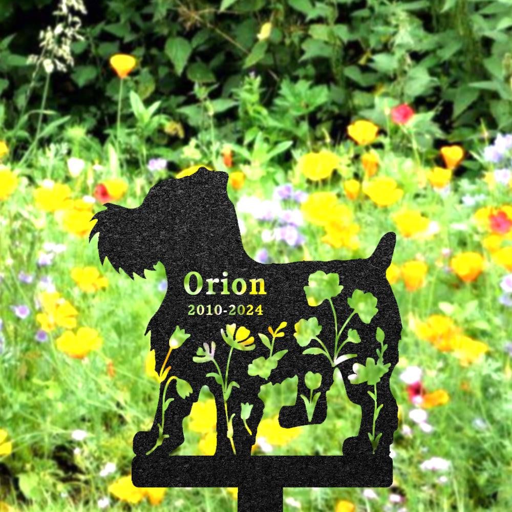 Personalized Brussels Griffons Memorial Plaque For Outdoor Custom Dog Metal Sign Yard Sign Pet Grave Marker Sympathy Sign Pet Loss Gift