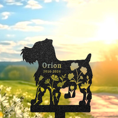 Personalized Brussels Griffons Memorial Plaque For Outdoor Custom Dog Metal Sign Yard Sign Pet Grave Marker Sympathy Sign Pet Loss Gift
