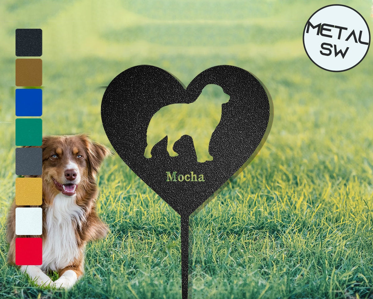 Metal Aussie Sign Aussie Garden Stakes Dog Memorial Aussie Shape Memorial Plaque Pet Loss Gift Pet Sympathy Gift Personalized Gift