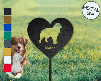 Metal Aussie Sign Aussie Garden Stakes Dog Memorial Aussie Shape Memorial Plaque Pet Loss Gift Pet Sympathy Gift Personalized Gift