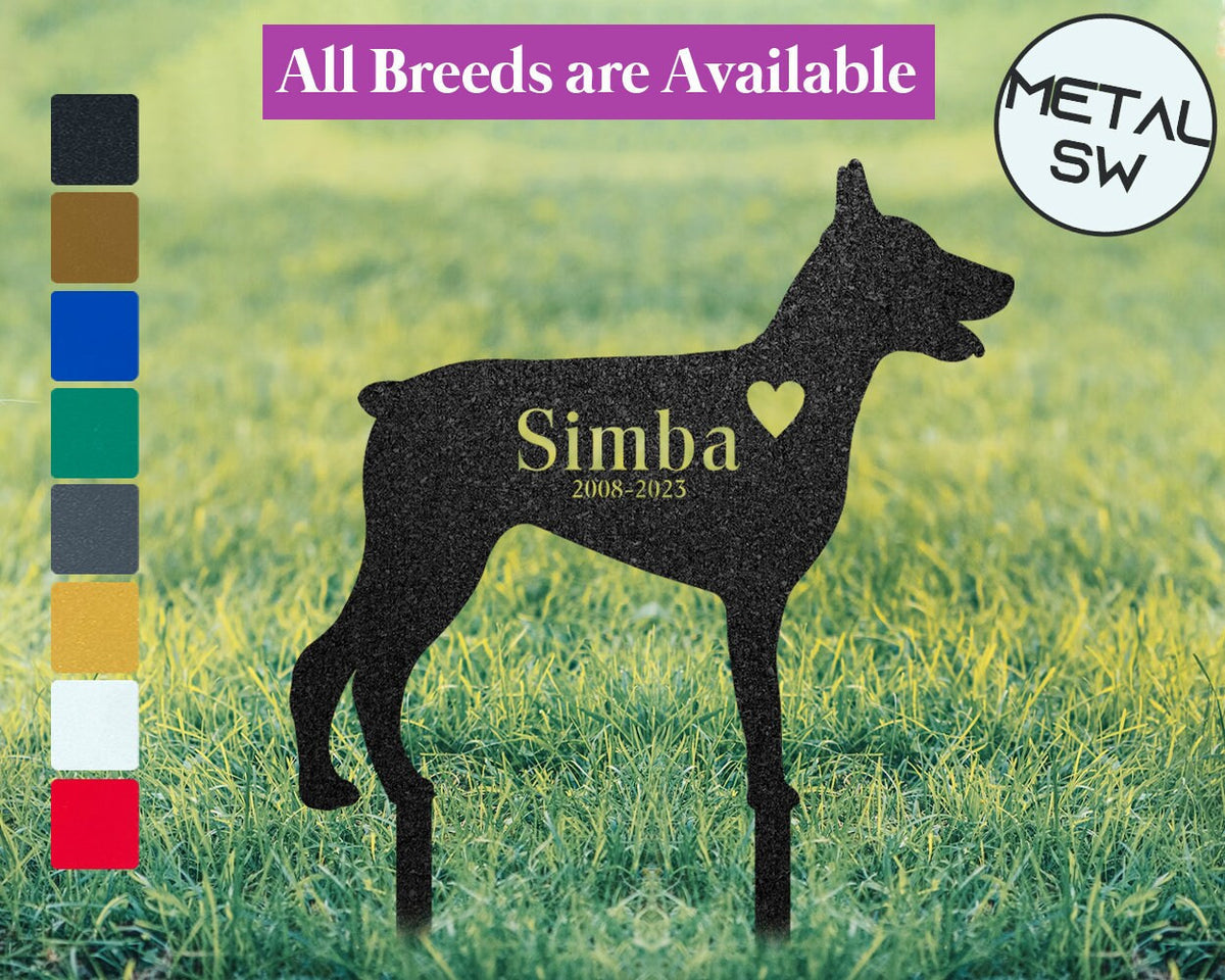 Doberman Memorial Stone Dog Memorial Stone Pet Grave Marker Dog Headstone Personalized Pet Headstone Loss Of Dog Memorial Sympathy Gift