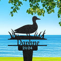 Personalized Duck Memorial Plaques For Outdoor Custom Pet Grave Marker Remembrance Stake Yard Art Decor Pet Metal Sign Duck Lover Gift