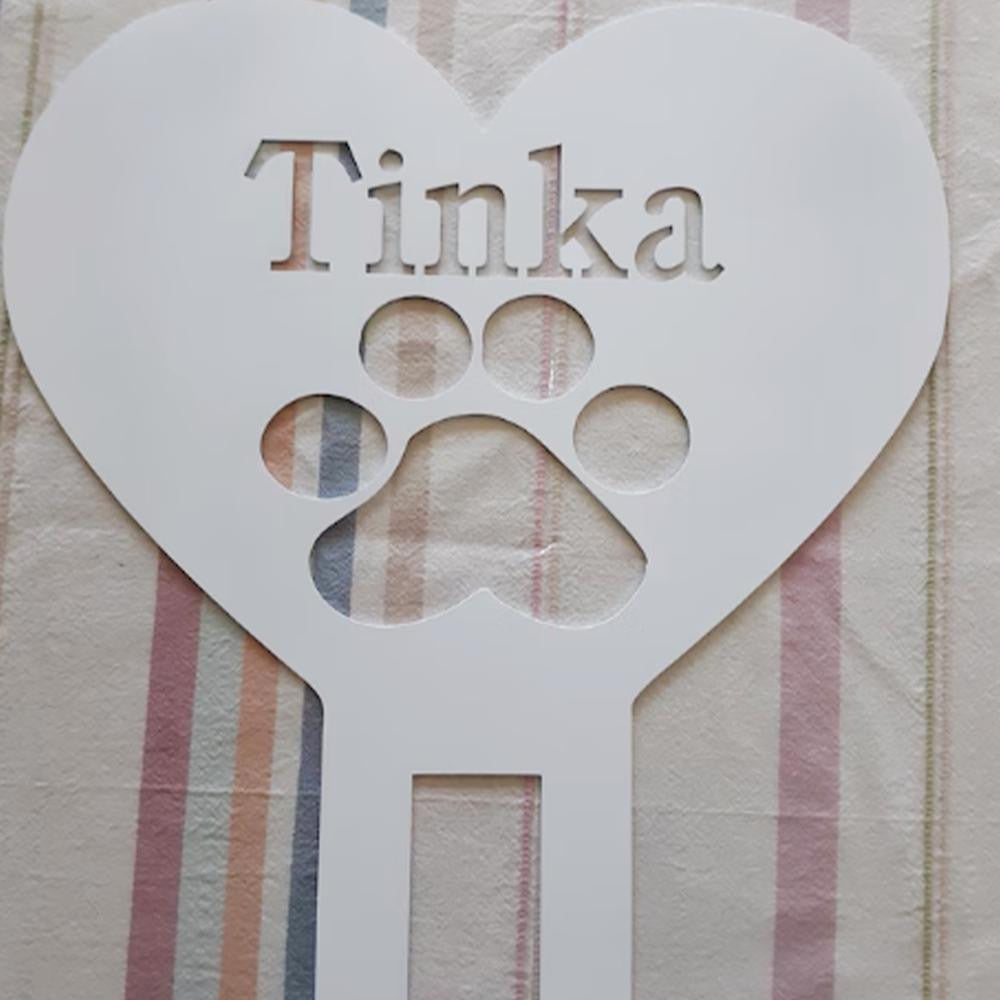 Custom Pet Memorial Plaque Personalized Gifts For Pet Loss Pet Garden Stake With Heart And Paw - Pet Grave Marker Metal Garden Stakes