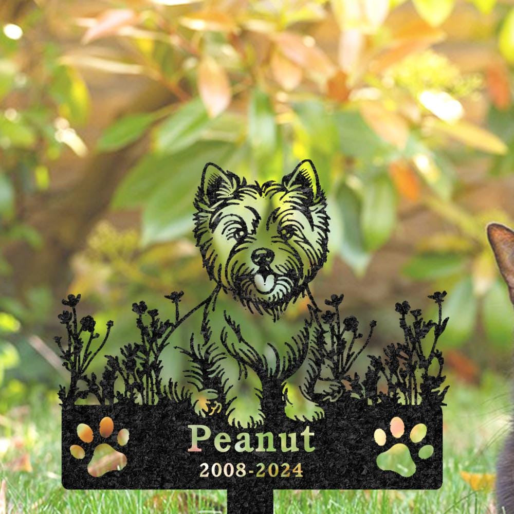 Custom West Highland White Terrier Dog Memorial Stake Personalized Dog Grave Marker Dog Burial Stake Dog Garden Decor Dog Lover Gift