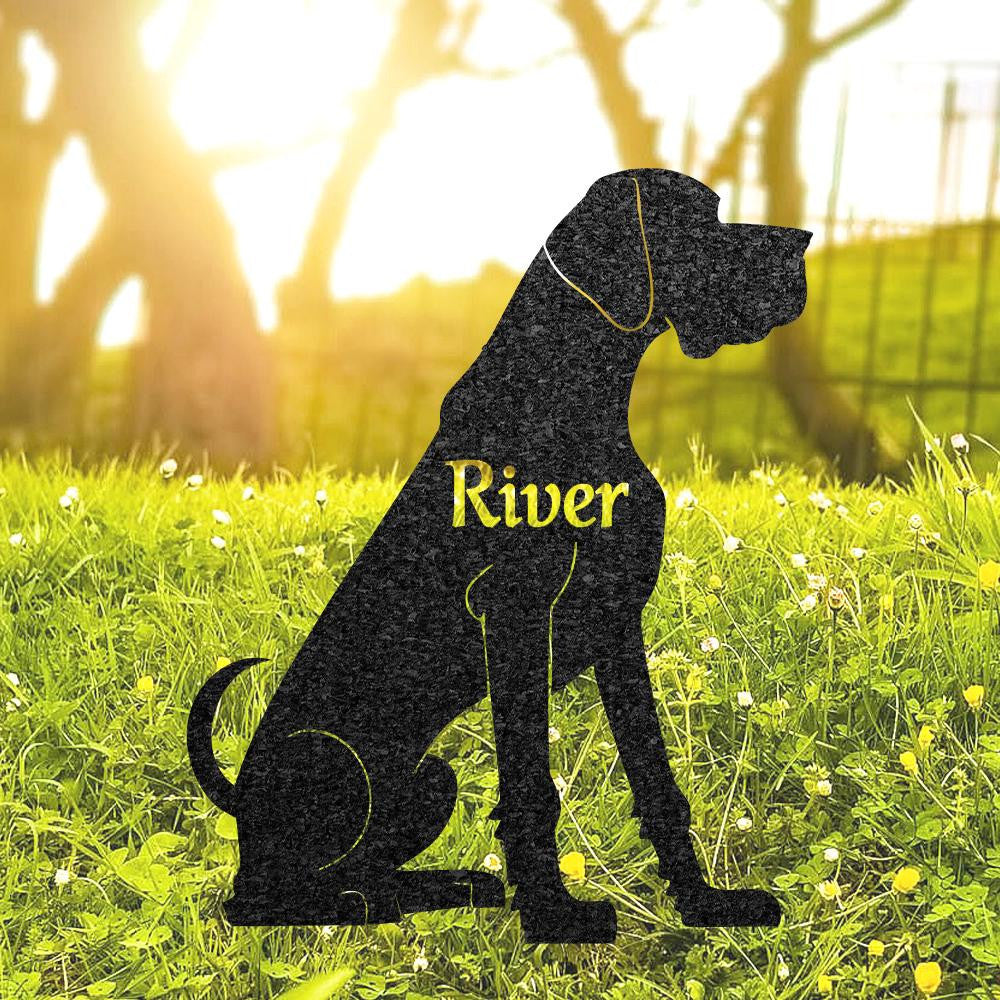 Custom Great Dane Dog Memorial Stake Personalized Dog Metal Stake For Pet Grave Marker Remembrance Plaque Garden Sign Dog Cemetery Decor