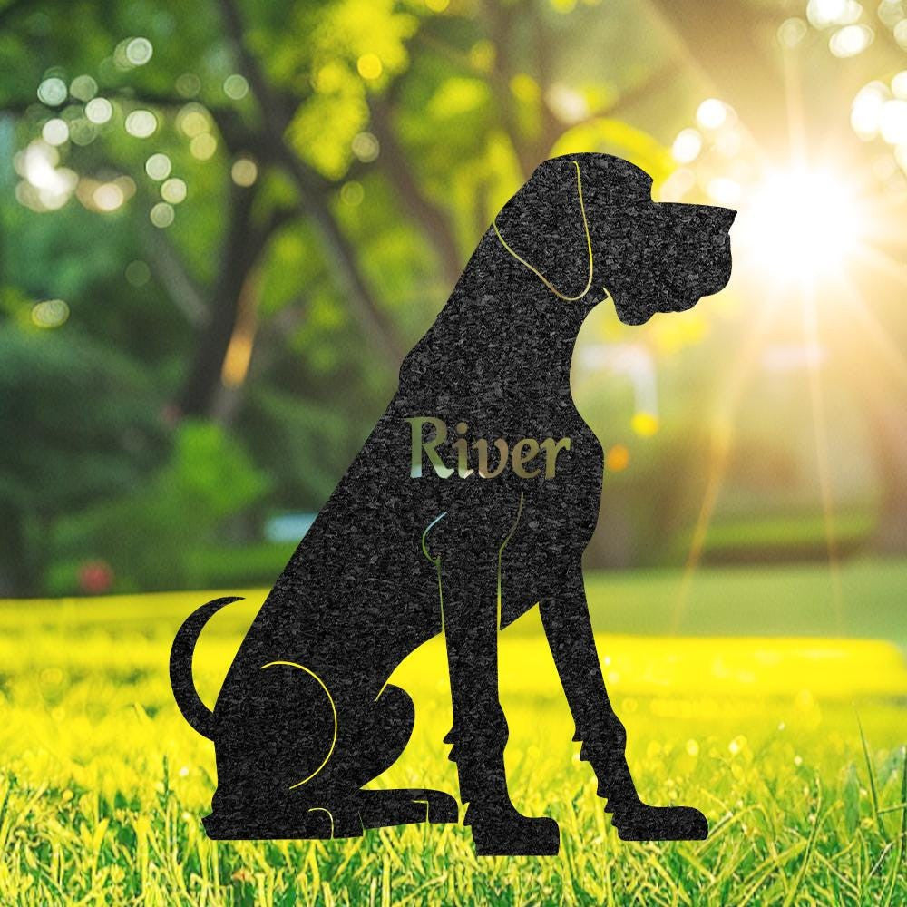 Custom Great Dane Dog Memorial Stake Personalized Dog Metal Stake For Pet Grave Marker Remembrance Plaque Garden Sign Dog Cemetery Decor
