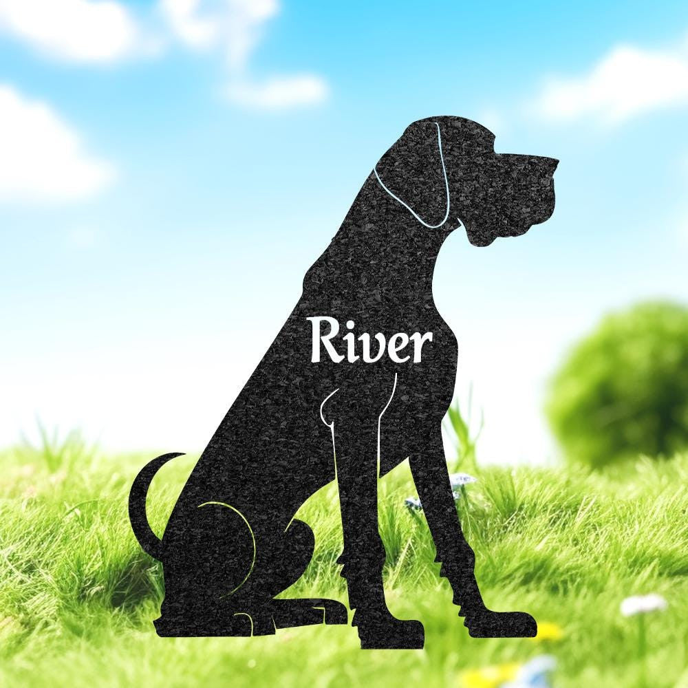 Custom Great Dane Dog Memorial Stake Personalized Dog Metal Stake For Pet Grave Marker Remembrance Plaque Garden Sign Dog Cemetery Decor