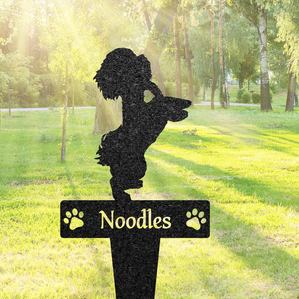 Custom Bichon Frise Dog Memorial Burial Stake Metal Garden Sign With Dog Name Pet Loss Gift Yard Decor Pet Grave Marker Dog Lover Gift