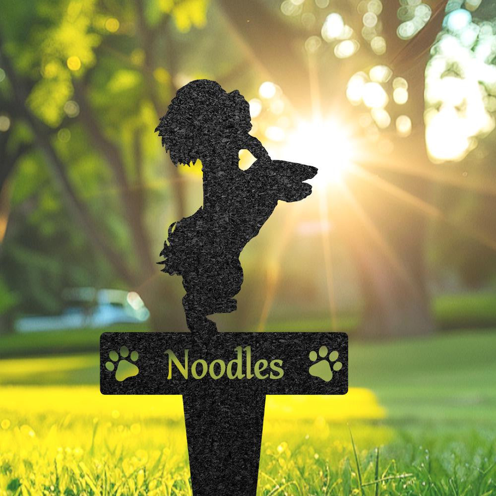 Custom Bichon Frise Dog Memorial Burial Stake Metal Garden Sign With Dog Name Pet Loss Gift Yard Decor Pet Grave Marker Dog Lover Gift