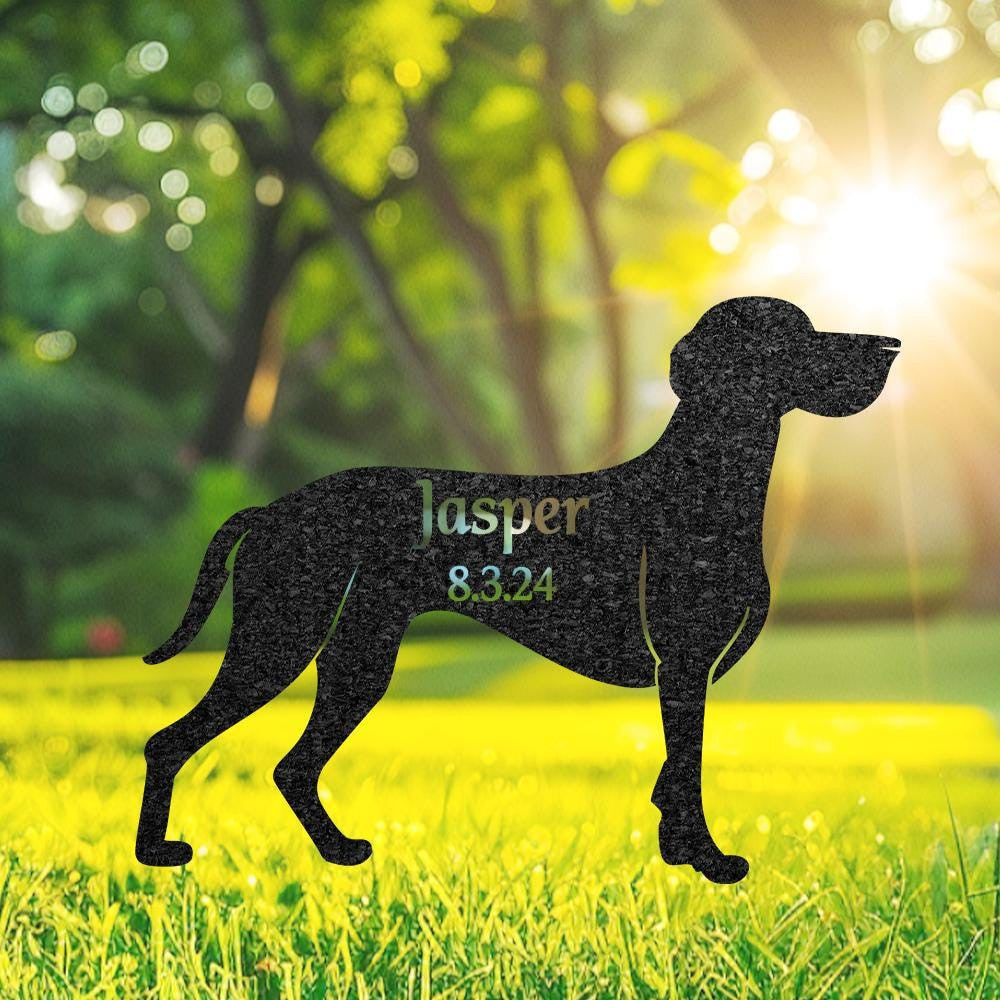 Custom German Shorthaired Pointer Memorial Stake Personalized Metal Sign Pet Grave Marker Remembrance Plaque Garden Sign Cemetery Decor