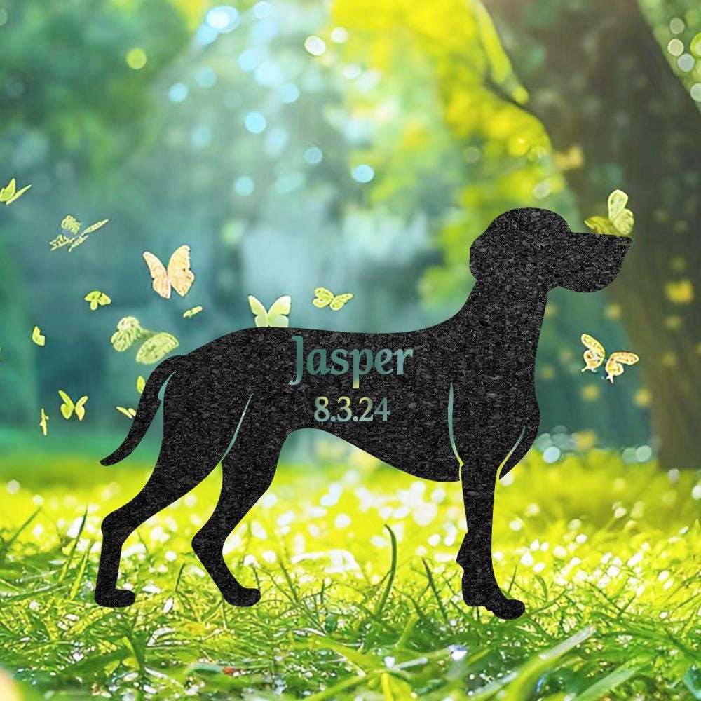 Custom German Shorthaired Pointer Memorial Stake Personalized Metal Sign Pet Grave Marker Remembrance Plaque Garden Sign Cemetery Decor