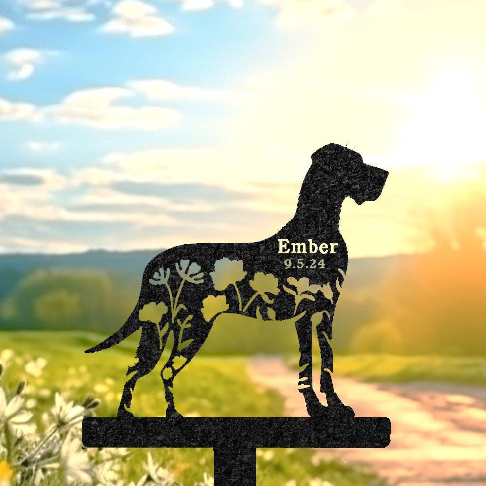 Personalized Great Dane Dog Memorial Plaque For Outdoor Custom Dog Metal Sign Yard Decor Pet Grave Marker Garden Plaque Pet Loss Gift