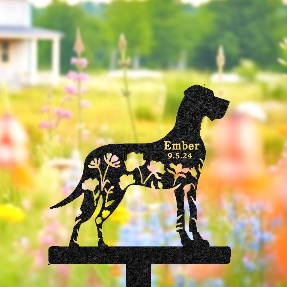 Personalized Great Dane Dog Memorial Plaque For Outdoor Custom Dog Metal Sign Yard Decor Pet Grave Marker Garden Plaque Pet Loss Gift