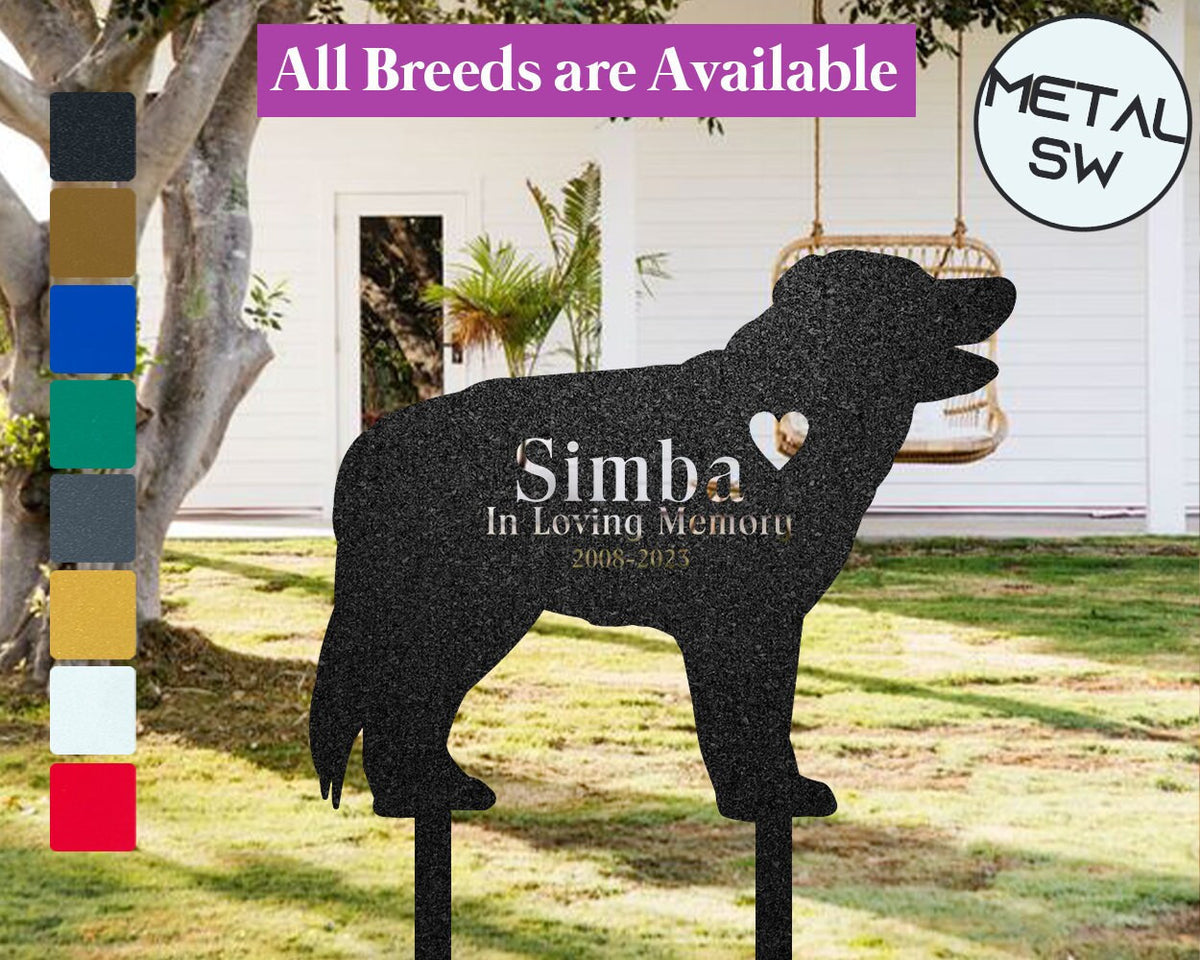Metal Border Collie Memorial Stake Dog Grave Marker Dog Garden Stake Personalized Dog Loss Memorial Pet Sympathy Gift Keepsake