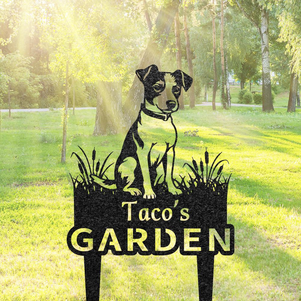 Custom Jack Russell Terrier Memorial Burial Stake Metal Garden Sign Pet Loss Gift Yard Decor Pet Grave Marker Dog Lover Gift