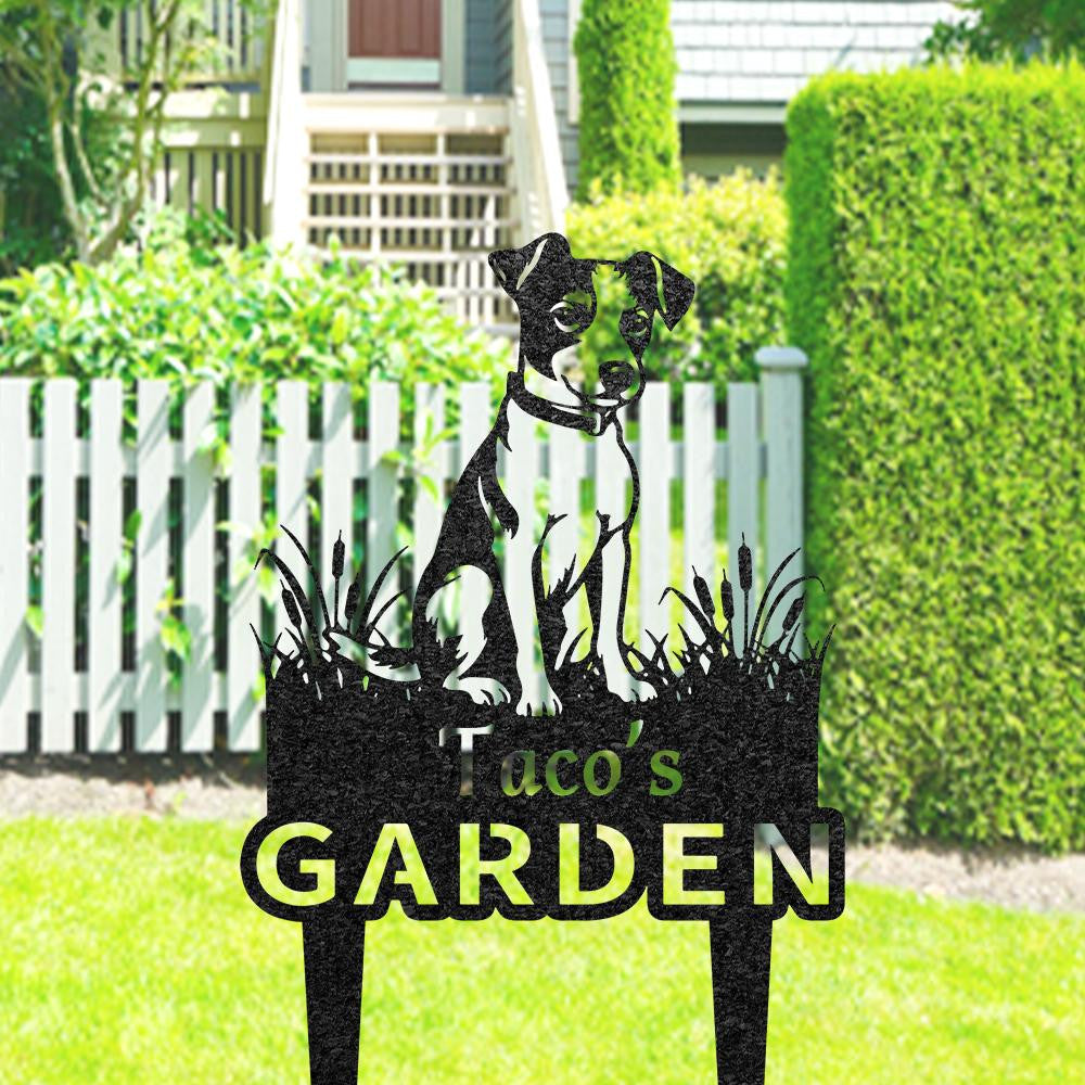 Custom Jack Russell Terrier Memorial Burial Stake Metal Garden Sign Pet Loss Gift Yard Decor Pet Grave Marker Dog Lover Gift