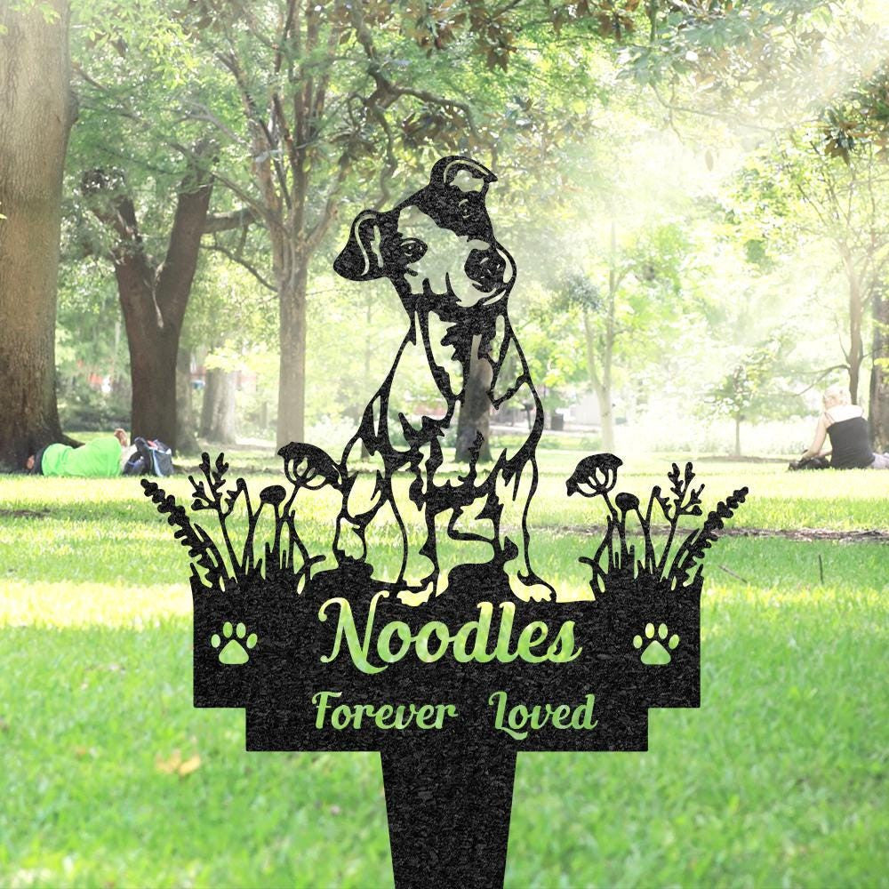 Custom Jack Russell Terrier Memorial Plaque Personalized Dog Grave Marker Remembrance Stake Pet Loss Gift Pet Burial Stake Yard Sign