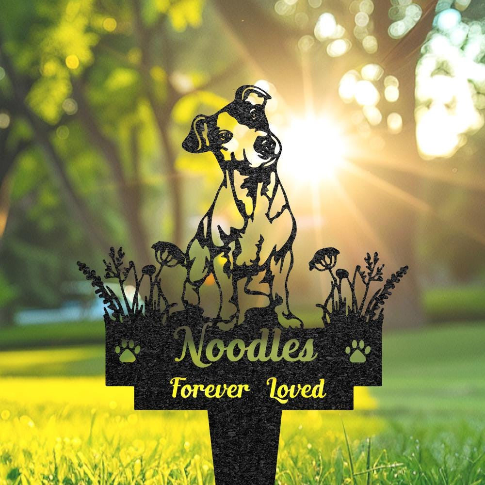 Custom Jack Russell Terrier Memorial Plaque Personalized Dog Grave Marker Remembrance Stake Pet Loss Gift Pet Burial Stake Yard Sign