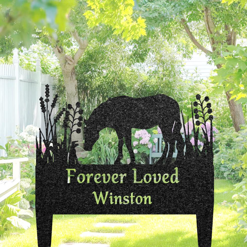 Custom Horse Memorial Grave Marker Pet Plaque Burial Stake Personalized Engraved Horse Name Keepsake Garden Sign Pet Loss Gift