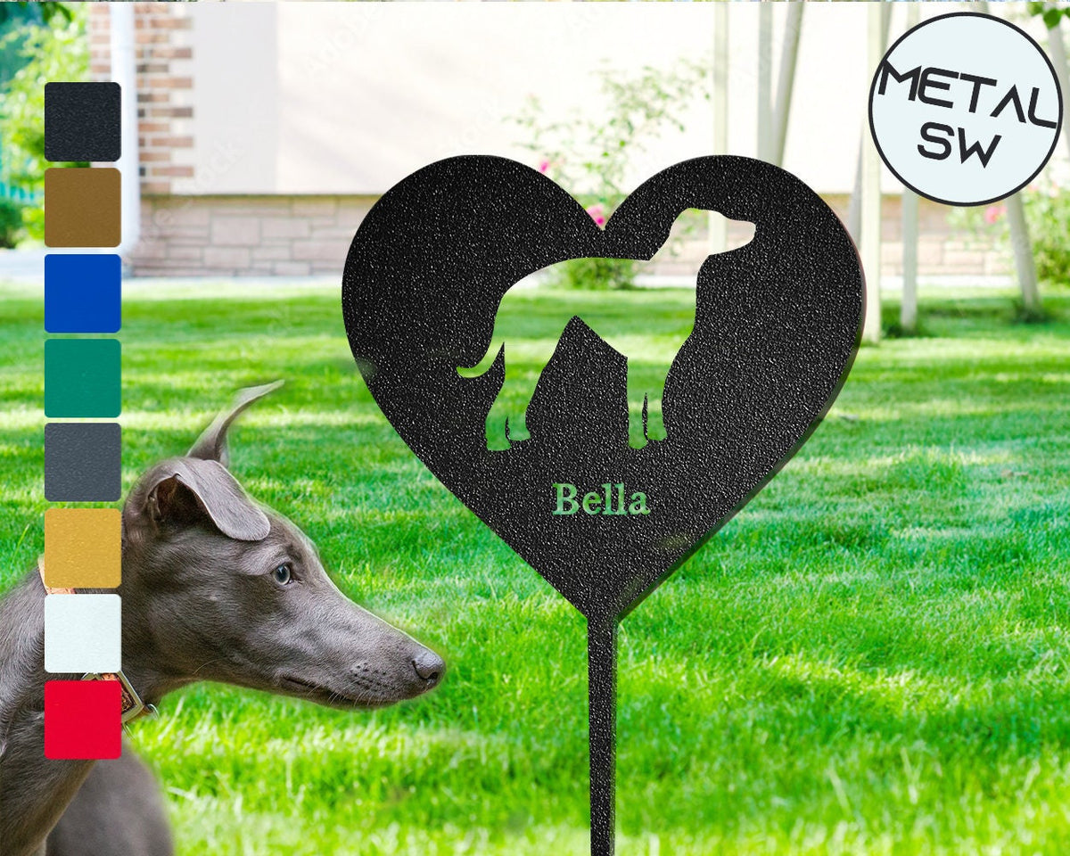 Personalized Dog Memorial Plaque Whippet Garden Stake Custom Grave Marker Whippet Memorial Gifts Whippet Mom Gift 2023 Christmas Gift