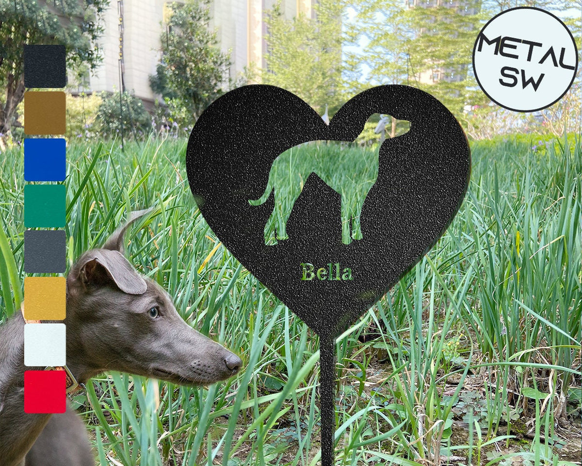Personalized Dog Memorial Plaque Whippet Garden Stake Custom Grave Marker Whippet Memorial Gifts Whippet Mom Gift 2023 Christmas Gift