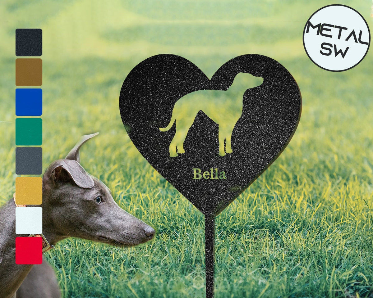 Personalized Dog Memorial Plaque Whippet Garden Stake Custom Grave Marker Whippet Memorial Gifts Whippet Mom Gift 2023 Christmas Gift