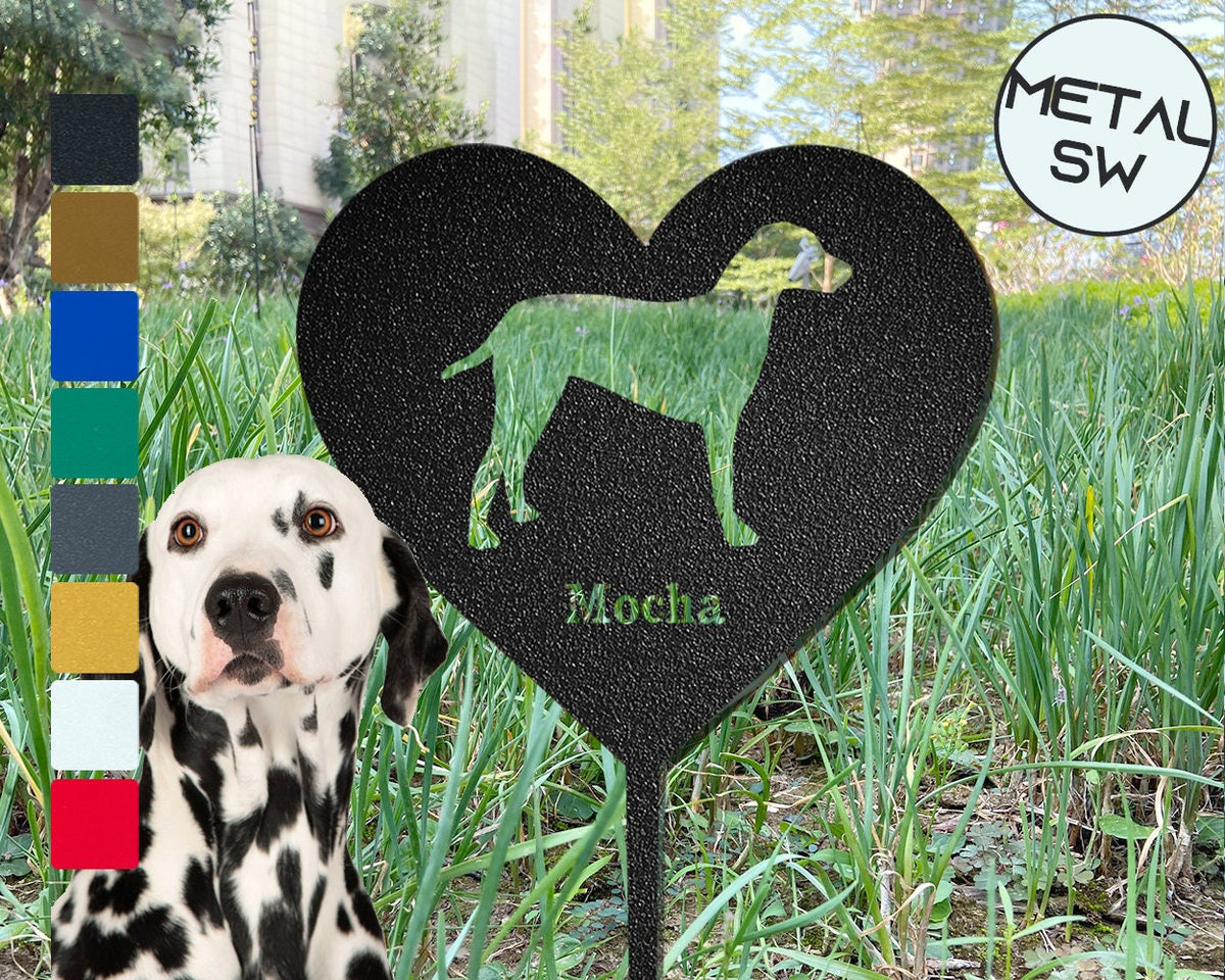 Dalmatian Memorial Plaque Dalmatian Dog Garden Stake Personalized Dog Silhouette Sign Dalmatian Grave Marker Memorial Frame