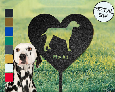 Dalmatian Memorial Plaque Dalmatian Dog Garden Stake Personalized Dog Silhouette Sign Dalmatian Grave Marker Memorial Frame