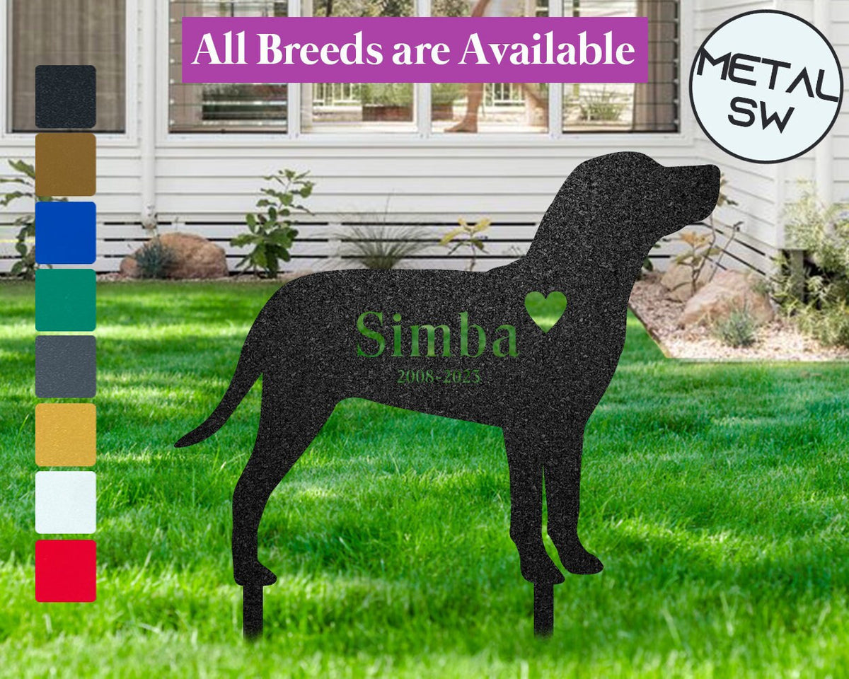 Metal Catahoula Dog Memorial Stakes Catahoula Dog Grave Marker Garden Stakes Dog Headstone Personalized Loss Of Dog Memorial Sympathy Gift