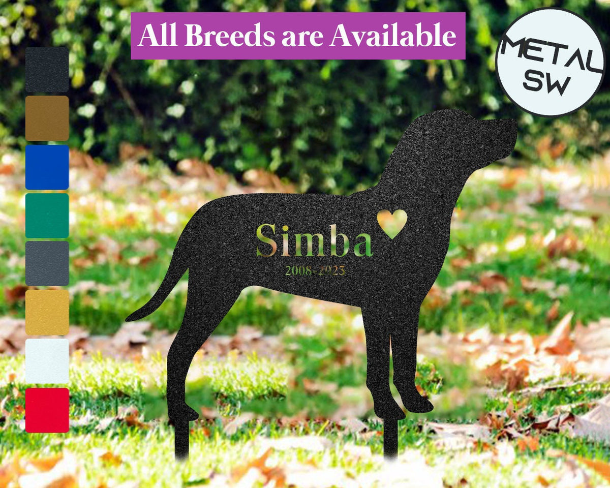 Metal Catahoula Dog Memorial Stakes Catahoula Dog Grave Marker Garden Stakes Dog Headstone Personalized Loss Of Dog Memorial Sympathy Gift