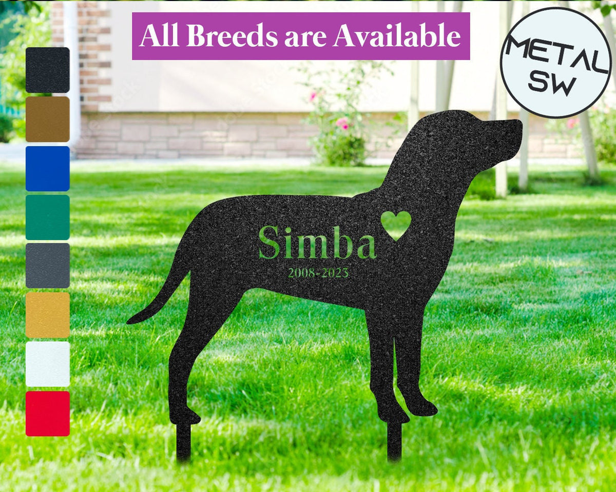 Metal Catahoula Dog Memorial Stakes Catahoula Dog Grave Marker Garden Stakes Dog Headstone Personalized Loss Of Dog Memorial Sympathy Gift
