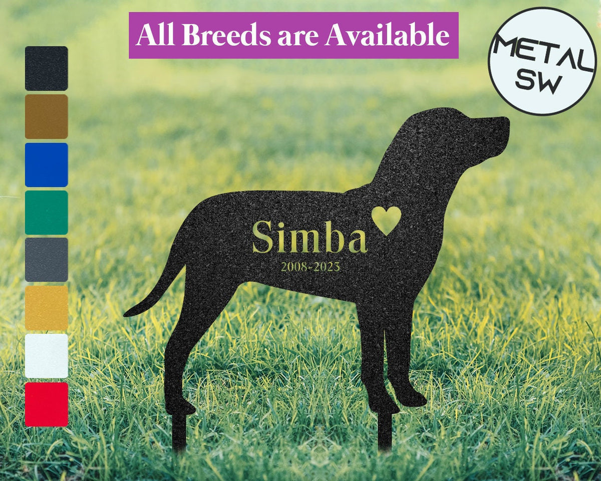 Metal Catahoula Dog Memorial Stakes Catahoula Dog Grave Marker Garden Stakes Dog Headstone Personalized Loss Of Dog Memorial Sympathy Gift