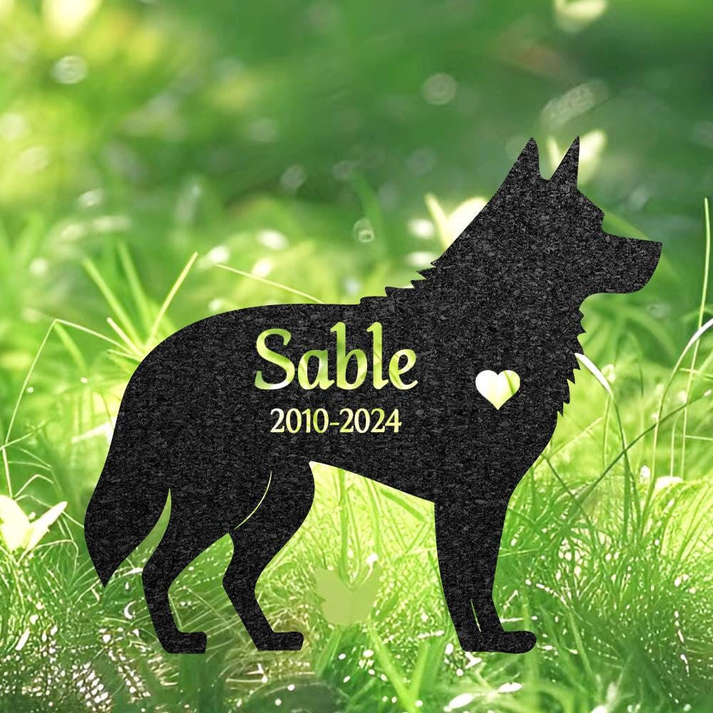 Custom Husky Dog Memorial Stake Personalized Husky Metal Stake For Pet Grave Marker Remembrance Plaque Garden Sign Dog Cemetery Decor