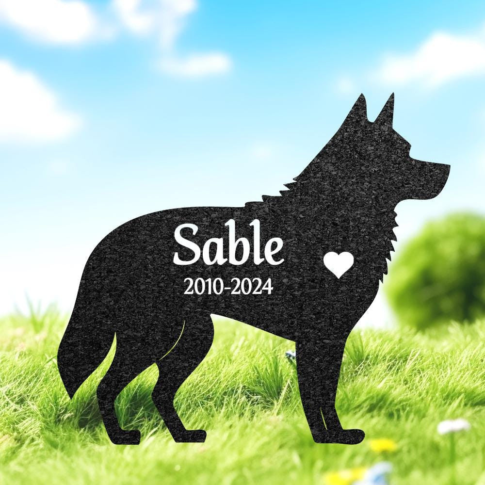 Custom Husky Dog Memorial Stake Personalized Husky Metal Stake For Pet Grave Marker Remembrance Plaque Garden Sign Dog Cemetery Decor