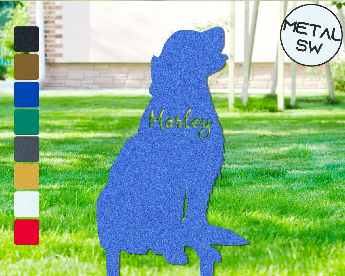 Metal Golden Retriever Sign Dog Golden Retriever Memorial Garden Stakes Dog Pet Loss Gift Golden Retriever Remembrance Stakes