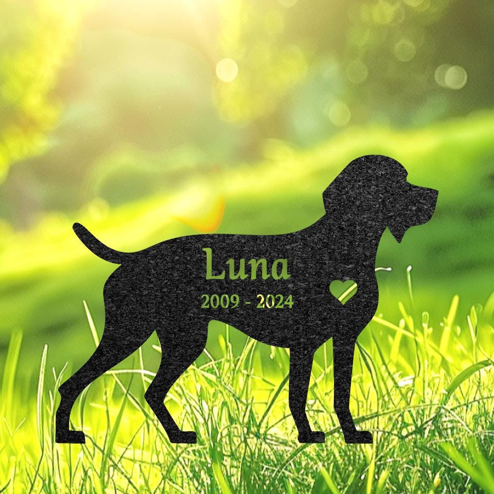 Custom Pointer Dog Memorial Grave Marker Personalized Dog Metal Sign Dog Burial Marker With Name Engraved Garden Decor Pet Loss Gift